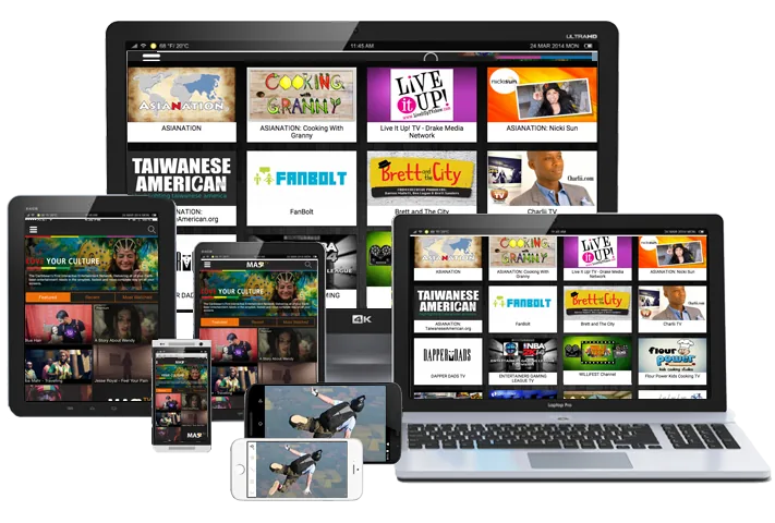 CineClickGO en television, laptop, tablet y telefono